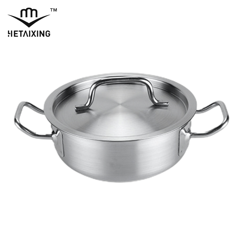 1 Qt Topf mit Deckel, dreilagige Untertasse aus Edelstahl, mittleres Gewicht