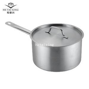 Dreilagiger Edelstahl-Topf, ideal für Induktionsherde, Untertasse mit Deckel