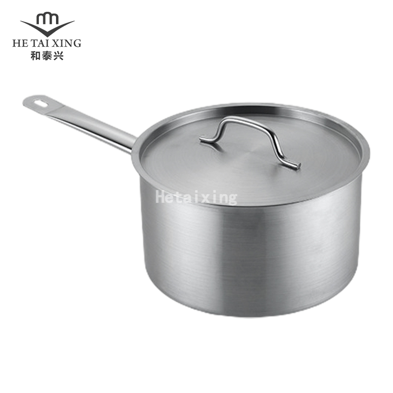 Dreilagiger Edelstahl-Topf, ideal für Induktionsherde, Untertasse mit Deckel
