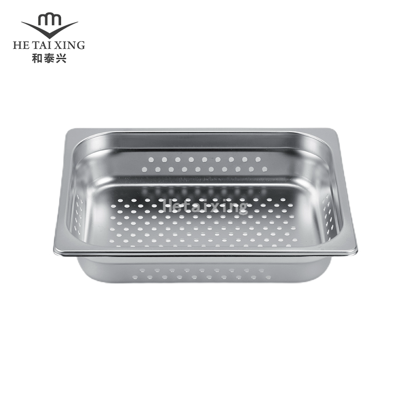 Perforierte japanische Gastronorm-Pfanne 1/2 65 mm tiefer Dampftisch zum Verkauf für Small's Cafe