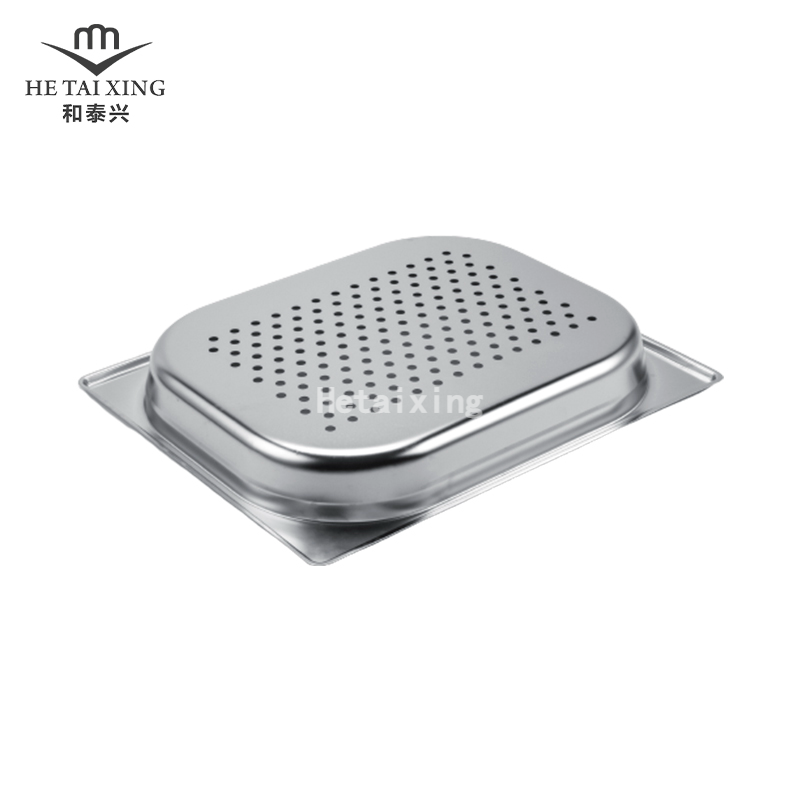 Perforierte EU-Gastronorm-Pfanne 1/2 40 mm tiefer Edelstahlbehälter für Chef Cities